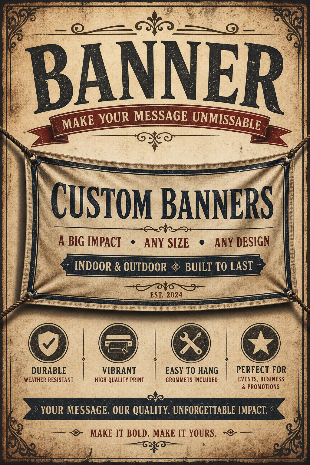 Bannière — vintage style web banner