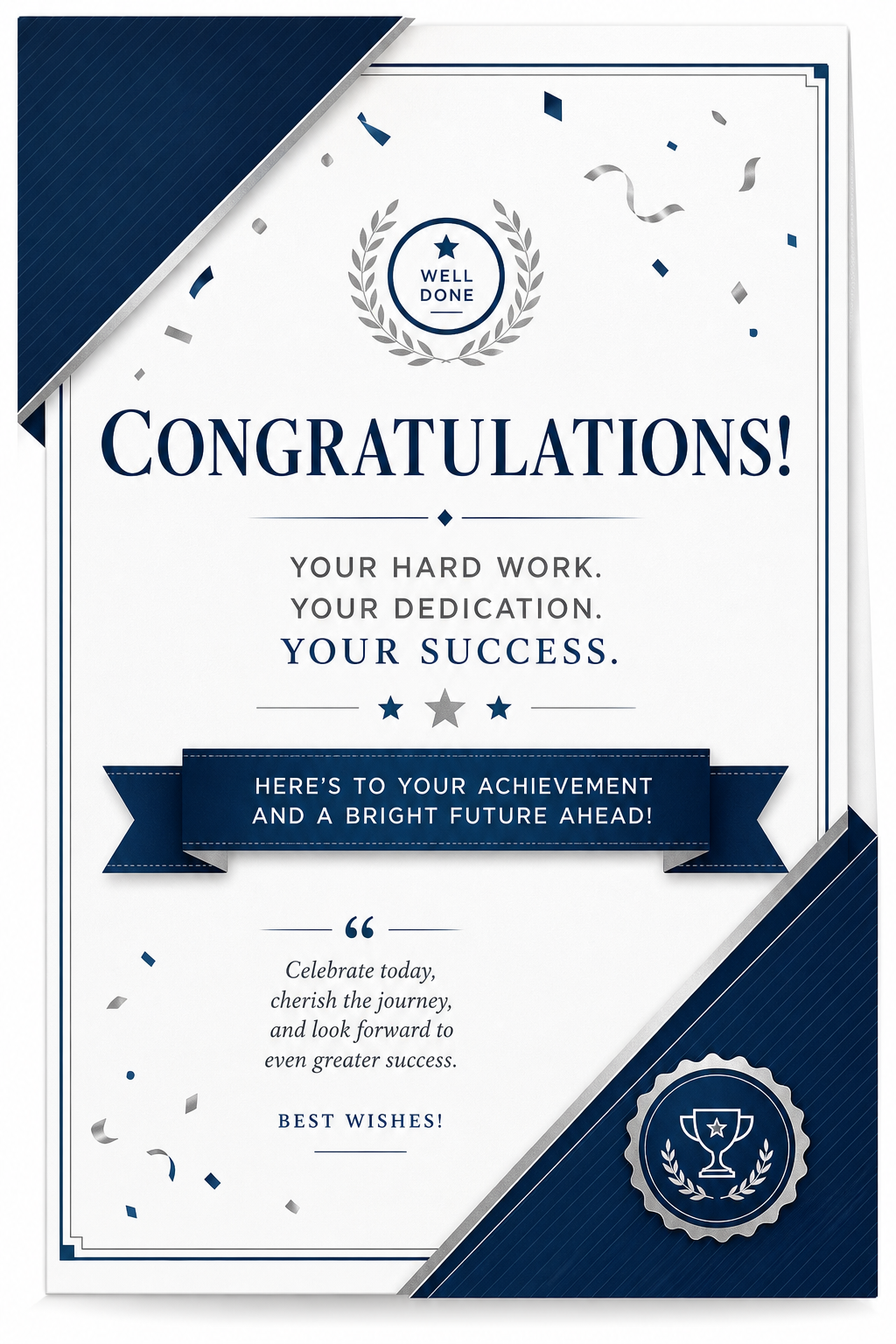 Glückwunsch Karte — corporate style card design
