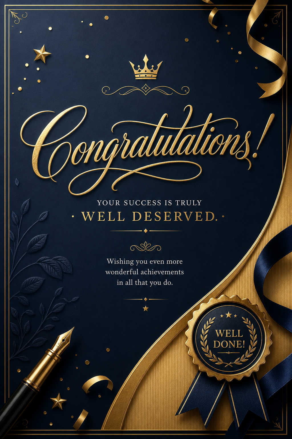 Glückwunsch Karte — elegant style card design