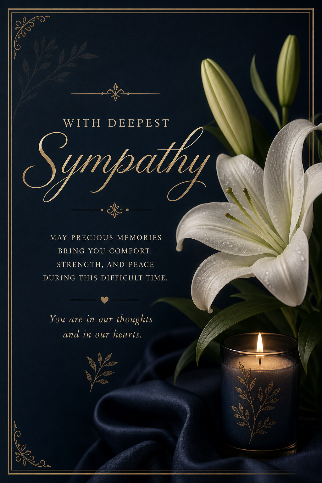 Beileid Karte — elegant style card design