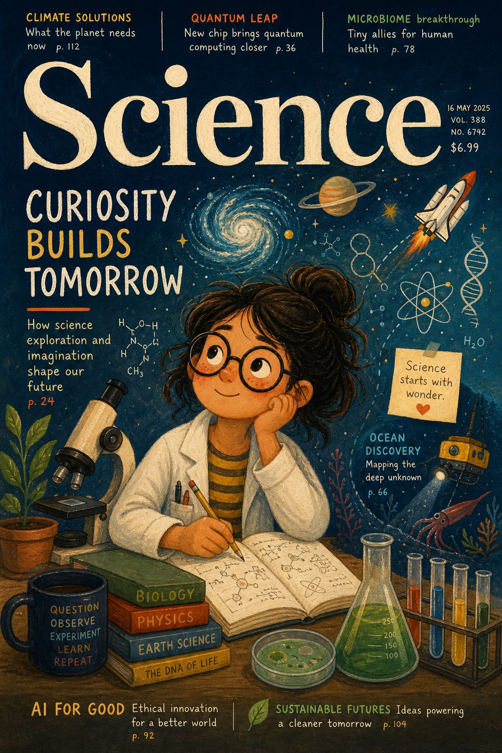 Science Magazine Cover Layout Science Magazine Cover : Create Free Science Magazine Covers in Minutes ...