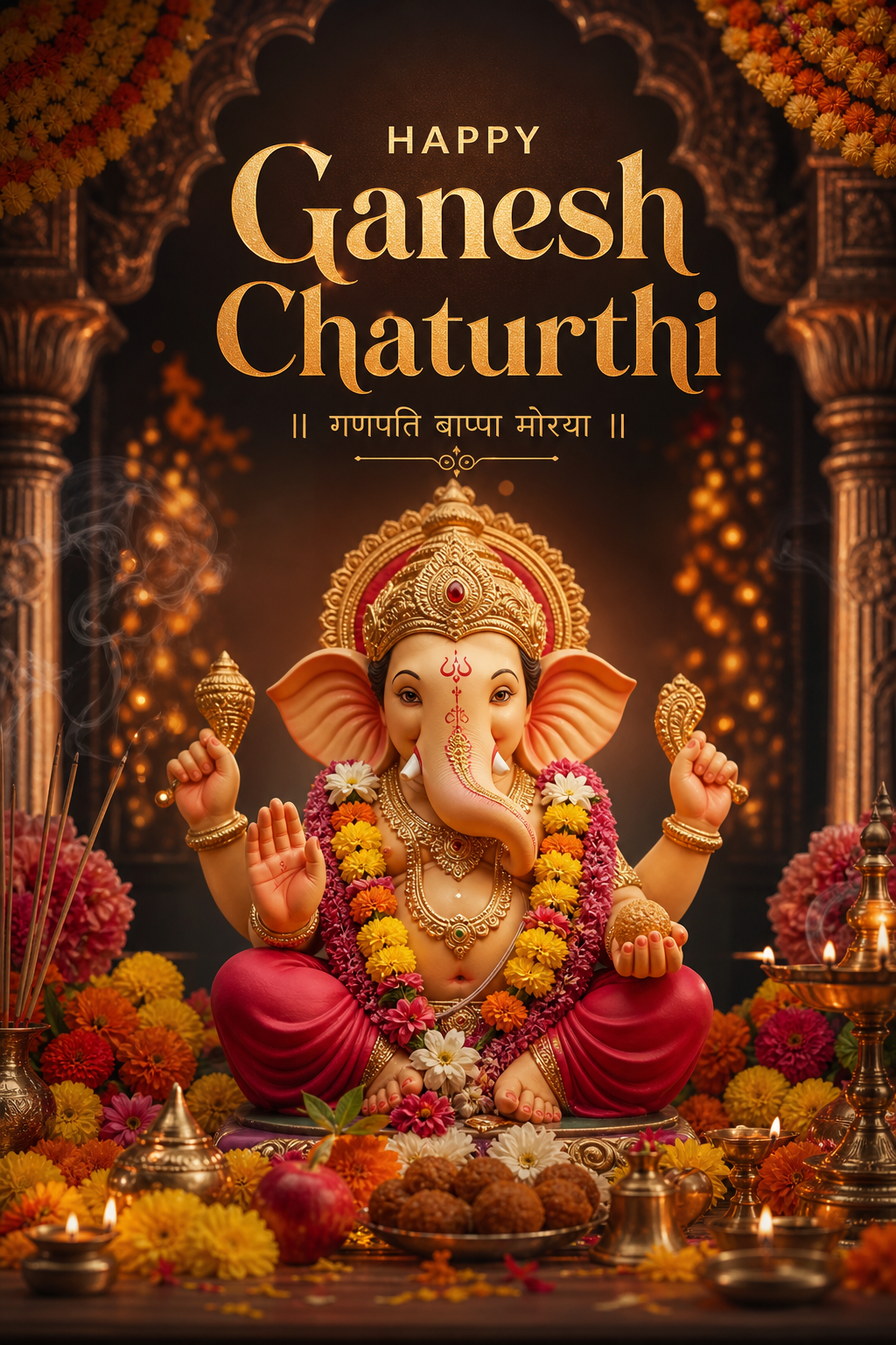 Eco-friendly Ganesha Ganesh Chaturthi poster created with Pixazo AI