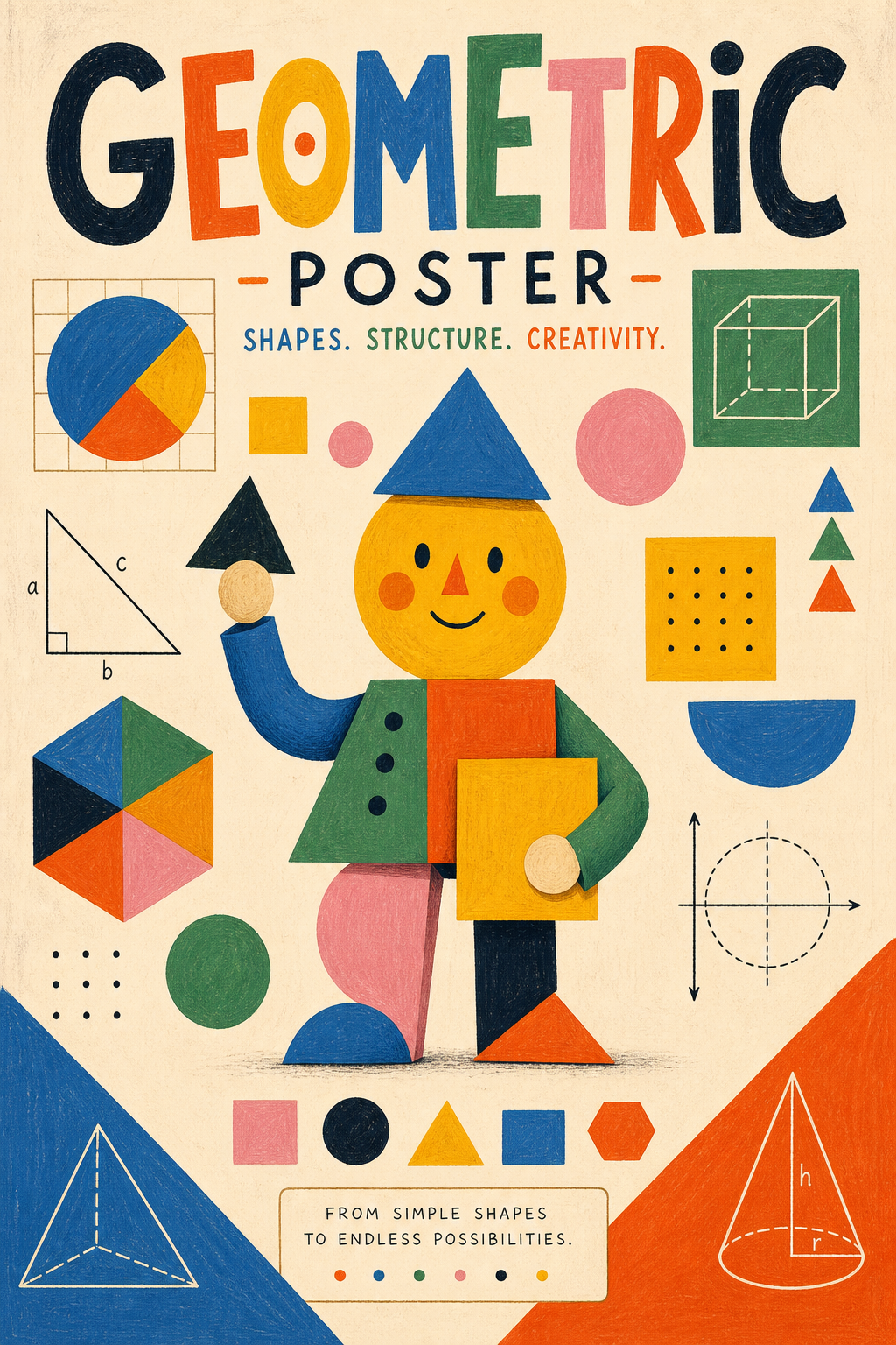 Geométrico Póster — illustration style poster