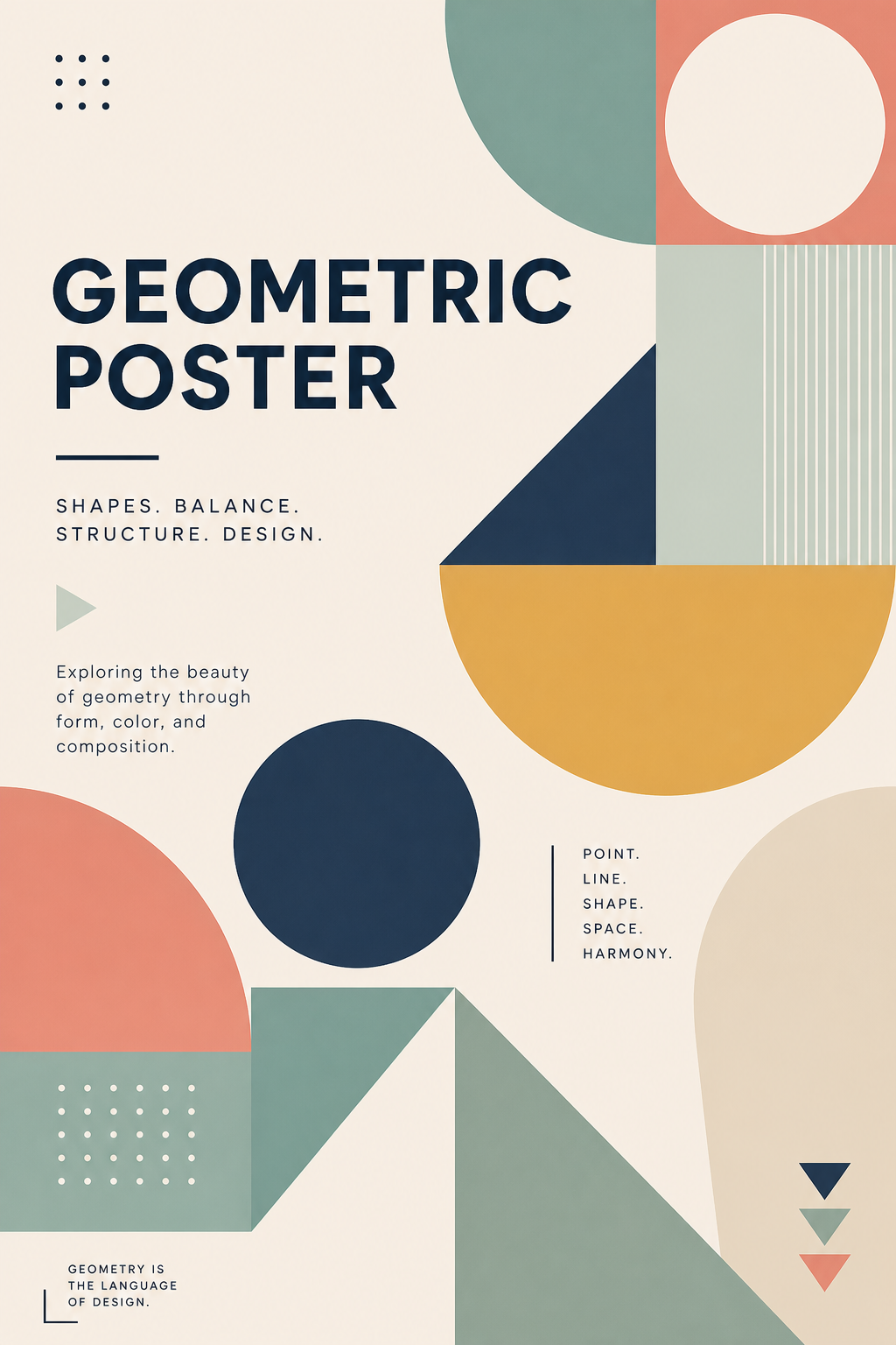 Geométrico Póster — modern style poster