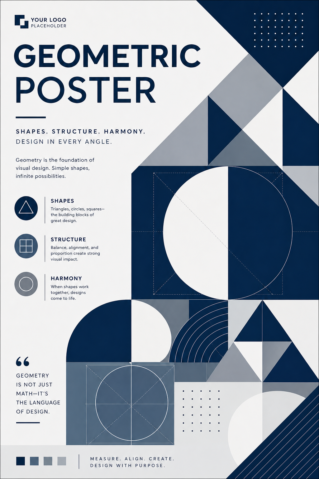Geométrico Póster — corporate style poster
