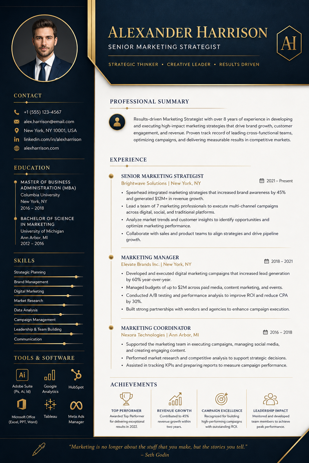 Lebenslauf — elegant style resume layout