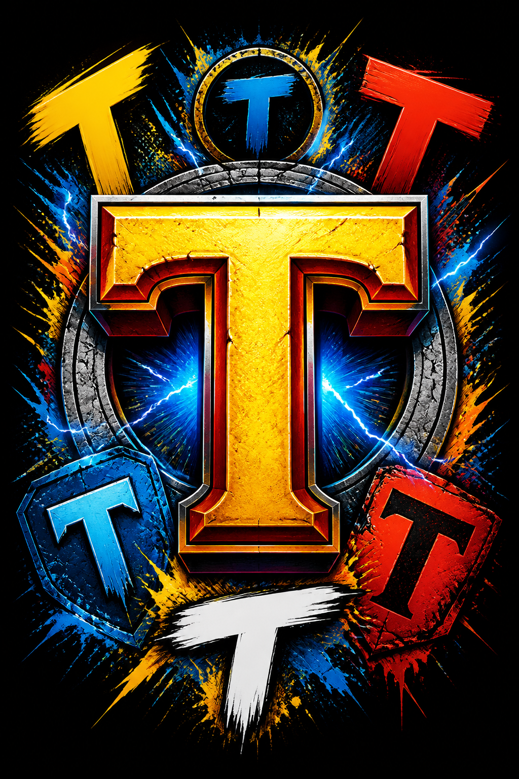 T — vibrant style t-shirt graphic