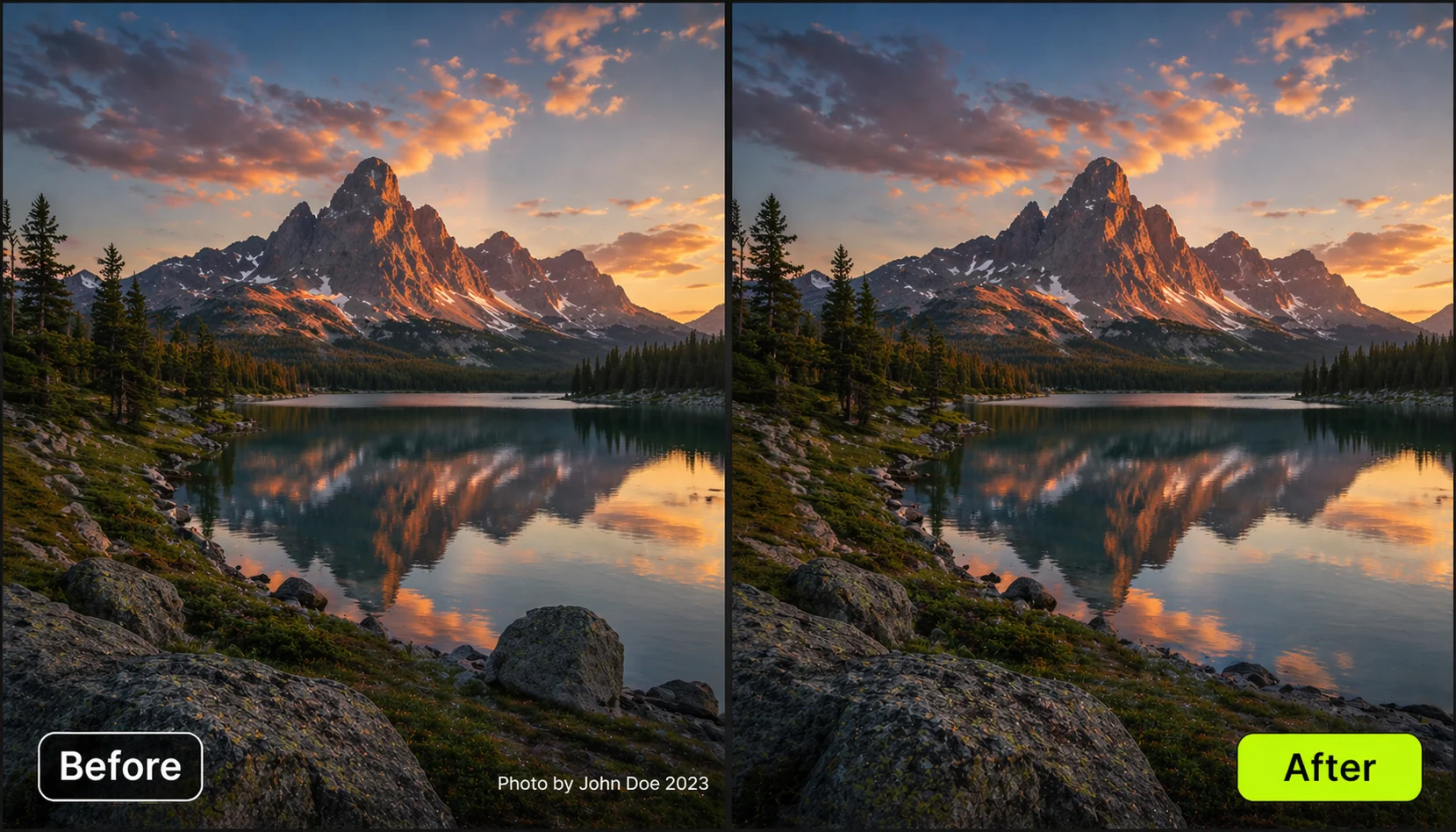 Copyright notice removal before and after created with Pixazo AI