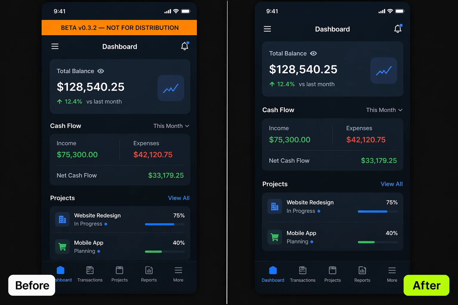 SaaS screenshot with debug text removed by Corey Matson using Pixazo AI