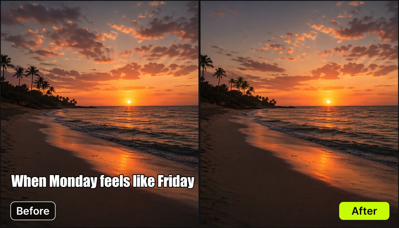 Caption and subtitle removal before and after created with Pixazo AI