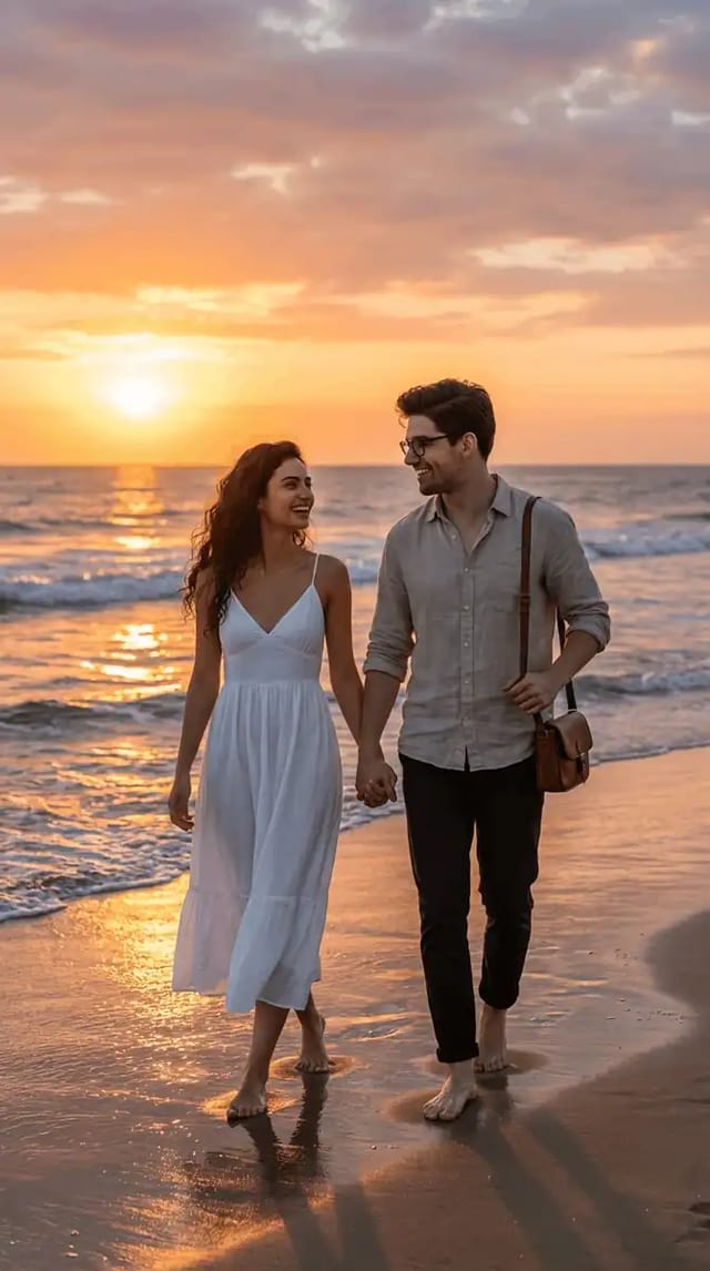 Couple on Sandy Beach